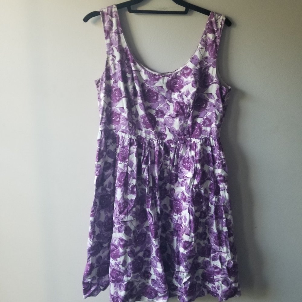 Purple Floral Vero Moda Sleeveless Dress
